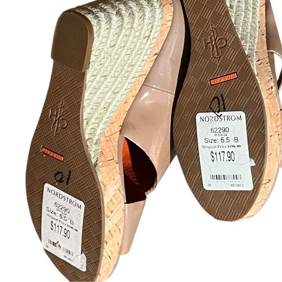 Cole Haan NWT Tan Peep-Toe Wedges size 6.5 - Picture 6 of 7